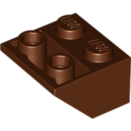 Lego kostka (kostička) 2x2 sklon (šikmá) 45° invertovaná, červeno hnědá (4211221)